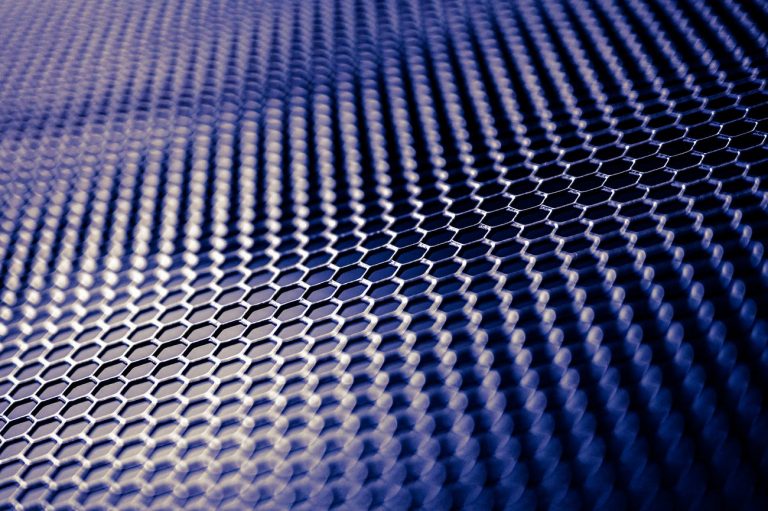 blue and white mesh net